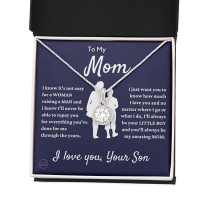 Mom - Loved Mother - Necklace | Gift for Mother From Son, Mother's Day Necklace, I'll Always Be Your Little Boy, Mom Birthday, Eternal Hope