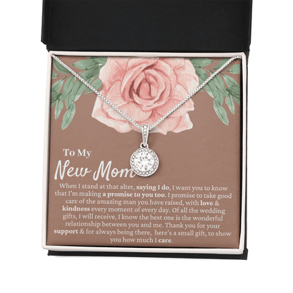 Mother in Law Wedding Gift from Bride - Mother of the Groom Necklace, Sentimental Future Mother-in-Law, MIL Gift, Desert Rose