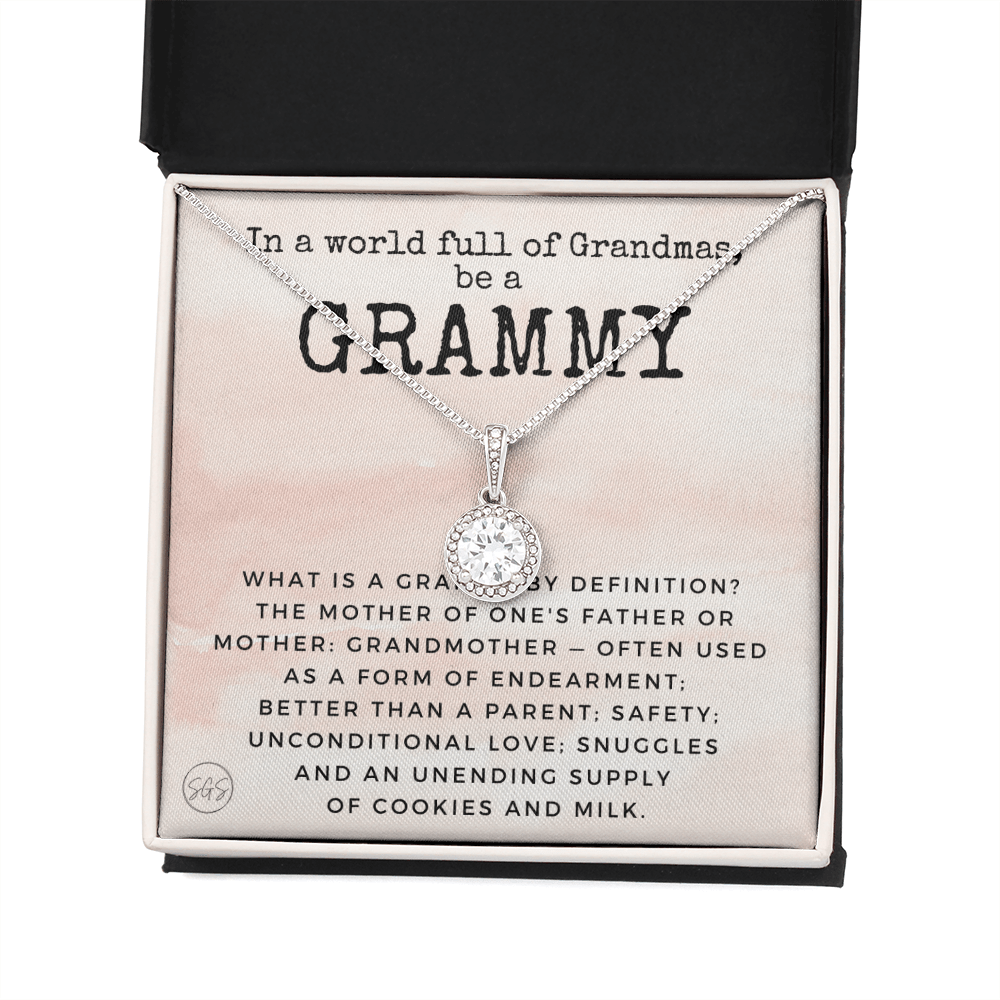 Gift for Grammy | Grandmother Nickname, Grandma, Mother's Day Necklace, Birthday, Get Well, Missing You, Grammy Definition, Christmas, From Family Grandkids  Granddaughter Grandson 1118bE
