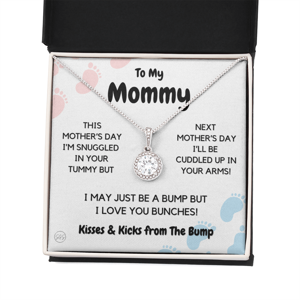Baby to Mom Gift | Mother's Day Present from the Baby Bump, Mommy To Be Necklace, Gift for Expecting Mom From Baby Boy or Girl, New Mom MD1E