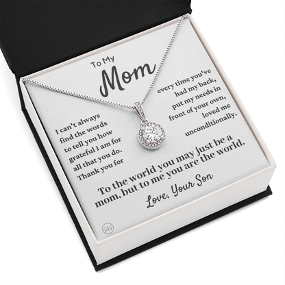 Mom - Loved Mother - Necklace | Gift for Mother From Son, Mother's Day Necklace, I'll Always Be Your Little Boy, Mom and Son, Eternal Hope
