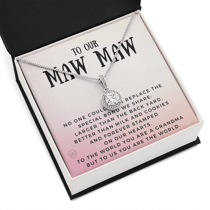 Gift for Maw Maw | Grandmother Nickname, Grandma, Mother's Day Necklace, Birthday, Get Well, Missing You, Maw Maw Definition, Christmas, From Family Grandkids  Granddaughter Grandson 1118bE