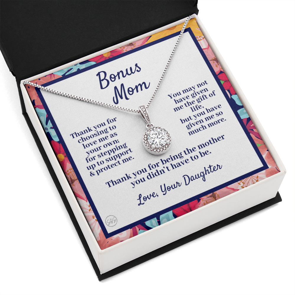 Bonus Mom Gift | Mother's Day Gift for Stepmom, Stepmother, Stepped Up Mom, Grandma, Second Mama, From Step Daughter Son, Birthday 0317lE