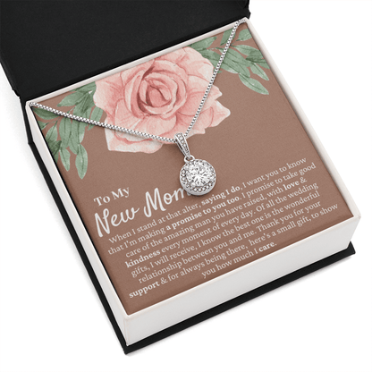 Mother in Law Wedding Gift from Bride - Mother of the Groom Necklace, Sentimental Future Mother-in-Law, MIL Gift, Desert Rose