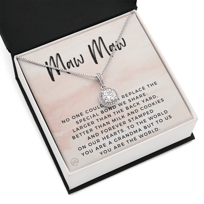 Gift for Maw Maw | Grandmother Nickname, Grandma, Mother's Day Necklace, Birthday, Get Well, Missing You, Maw Maw Definition, Christmas, From Family Grandkids  Granddaughter Grandson 1118aE