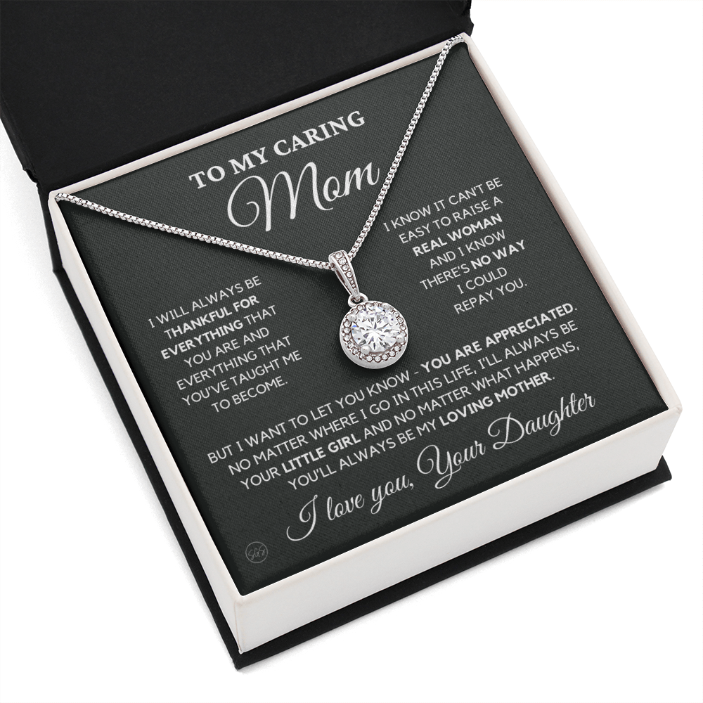 Mom - Forever Grateful - Necklace | Gift for Mother's Day, Gift for Mom From Daughter, Mother & Daughter, I'll Always Be Your Little Girl 2E