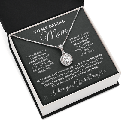 Mom - Forever Grateful - Necklace | Gift for Mother's Day, Gift for Mom From Daughter, Mother & Daughter, I'll Always Be Your Little Girl 2E