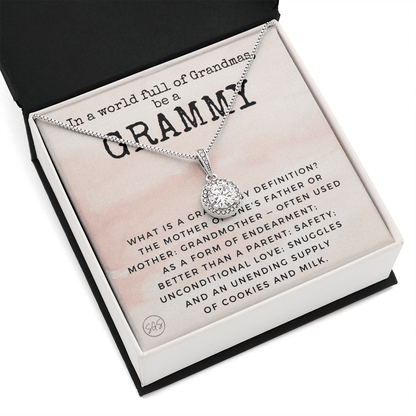 Gift for Grammy | Grandmother Nickname, Grandma, Mother's Day Necklace, Birthday, Get Well, Missing You, Grammy Definition, Christmas, From Family Grandkids  Granddaughter Grandson 1118bE