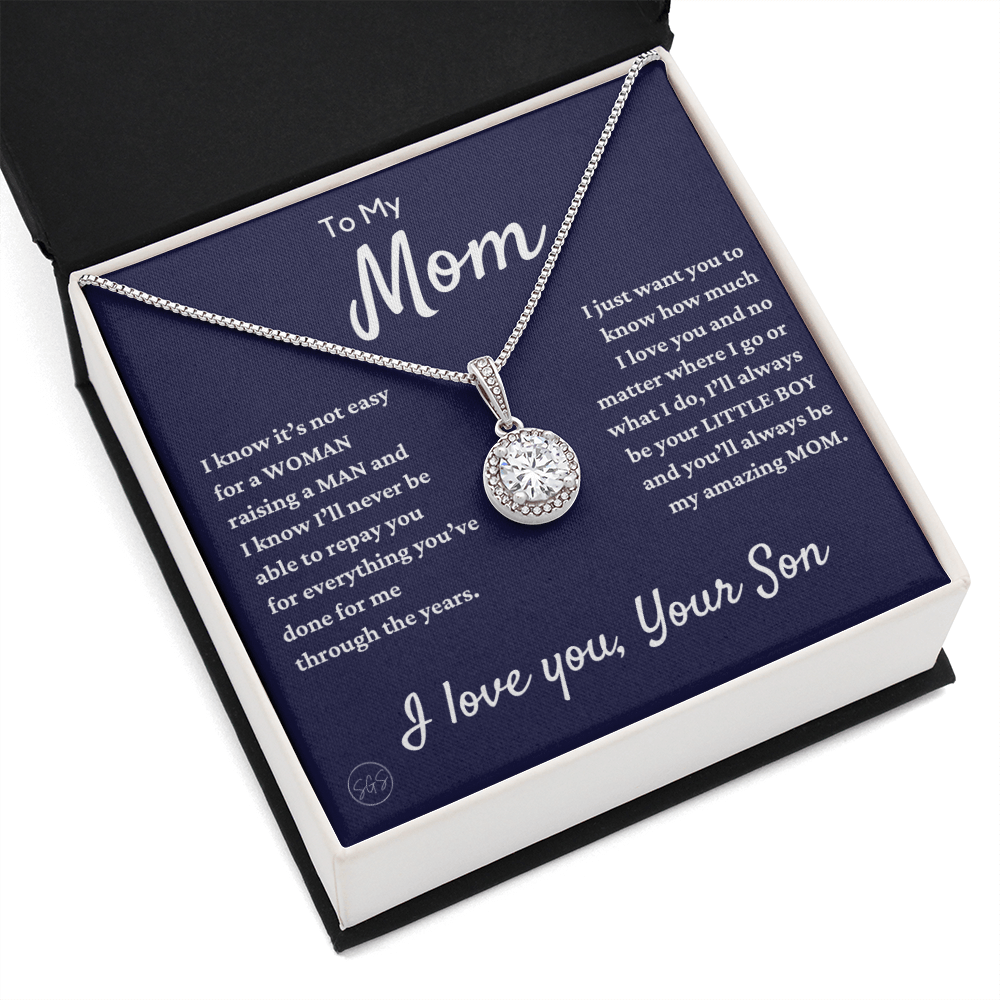Mom - Loved Mother - Necklace | Gift for Mother From Son, Mother's Day Necklace, I'll Always Be Your Little Boy, Mom and Son Bond, Eternal