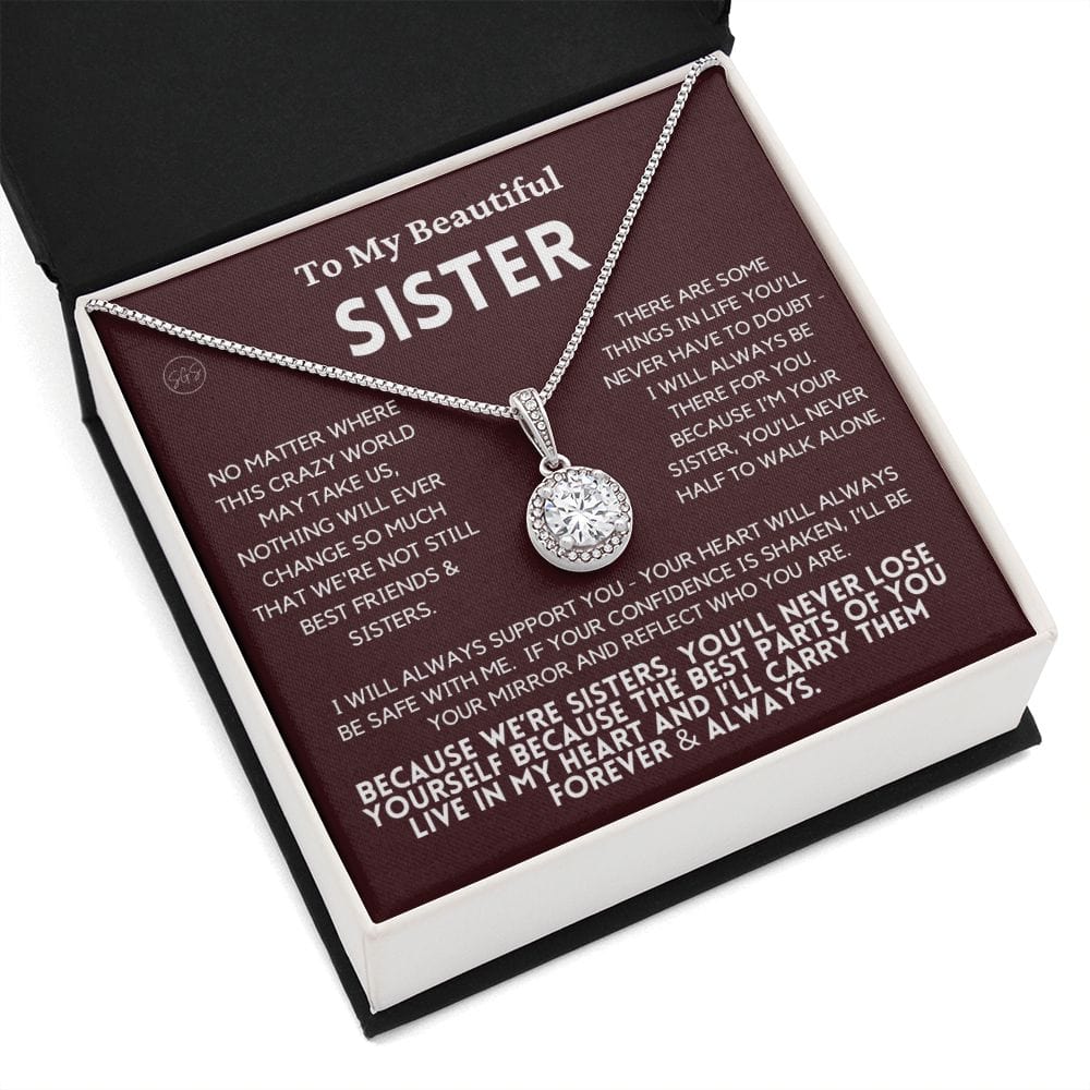 Sister Gift | Sister Christmas Gift, Sister Necklace, Birthday Gift for My Sister, Sentimental Gift Sisters, Christmas Gifts for Sister, 2