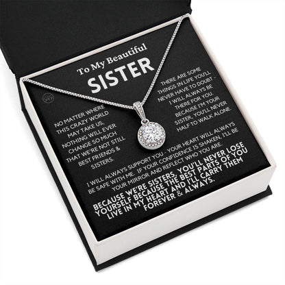 Sister Gift | Sister Christmas Gift, Sister Necklace, Birthday Gift for My Sister, Sentimental Gift Sisters, Christmas Gifts for Sister, 3