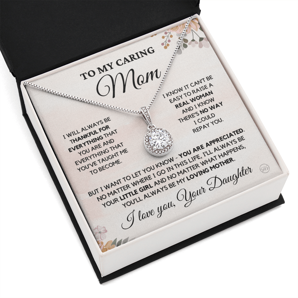 Mom - Forever Grateful - Necklace | Gift for Mother's Day, Gift for Mom From Daughter, Mother & Daughter, I'll Always Be Your Little Girl 3E