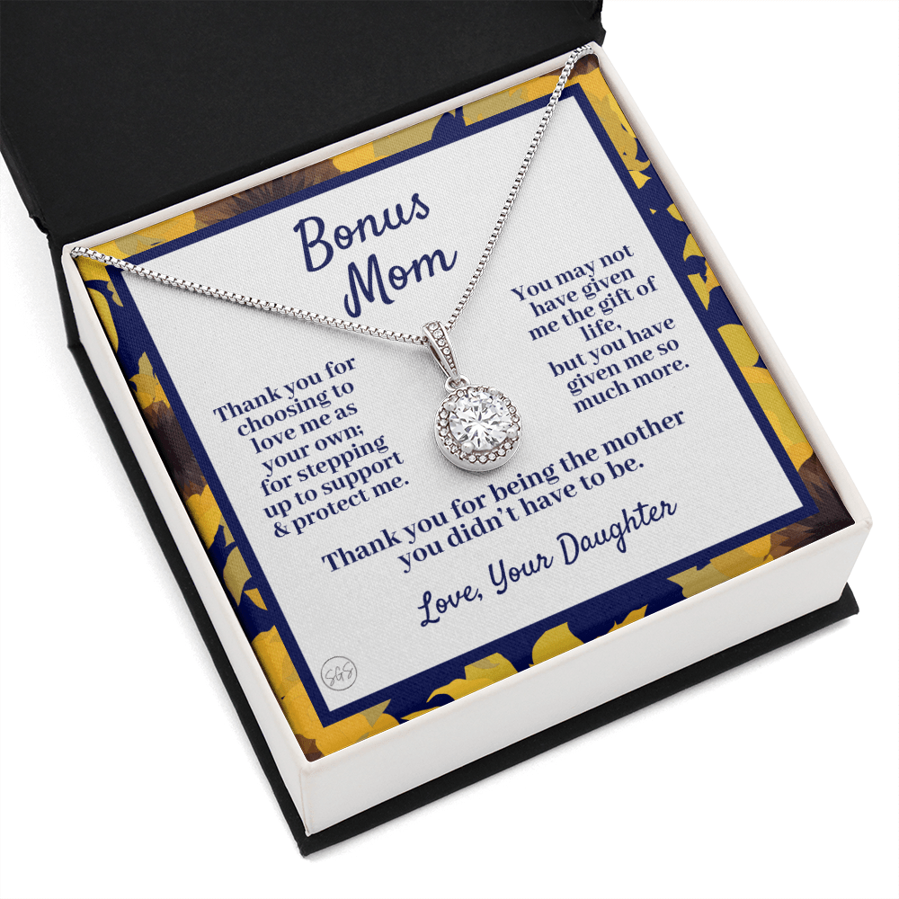 Bonus Mom Gift | Mother's Day Gift for Stepmom, Stepmother, Stepped Up Mom, Grandma, Second Mama, From Step Daughter Son, Birthday 0317nE