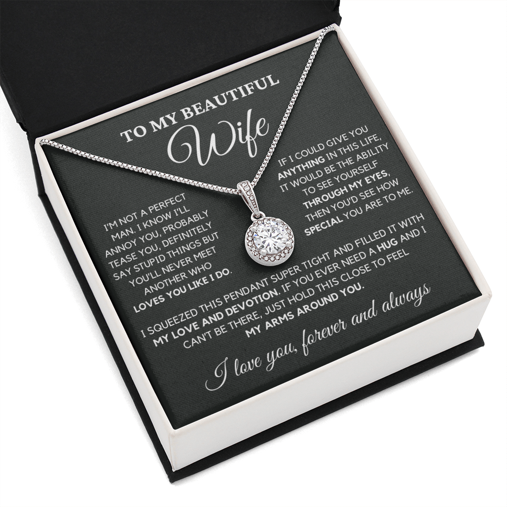Romantic Gift for Wife - No One Loves You Like I Do - Eternal Hope Necklace