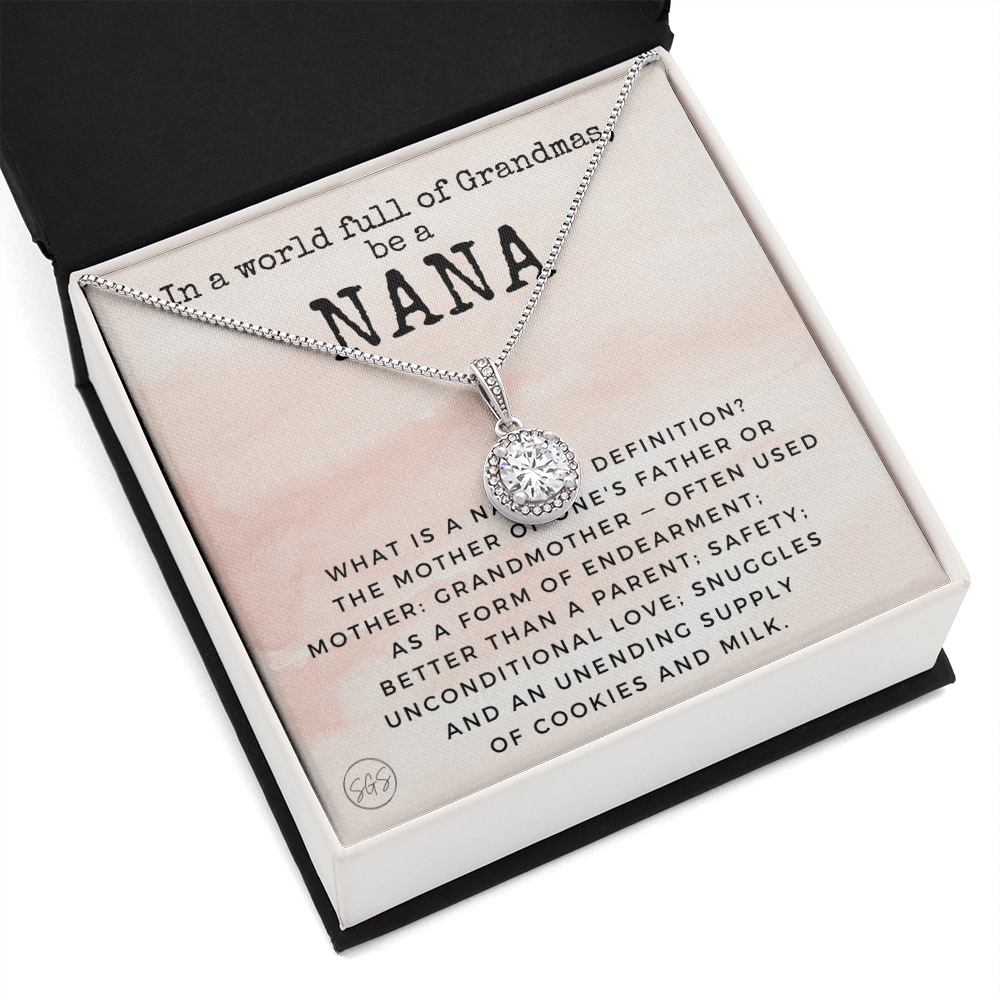 Gift for Nana | Grandmother Nickname, Grandma, Mother's Day Necklace, Birthday, Get Well, Missing You, Nana Definition, Christmas, From Family Grandkids  Granddaughter Grandson 1118cE