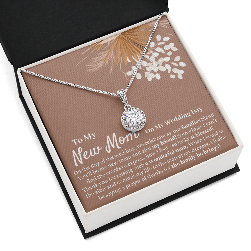Mother in Law Wedding Gift from Bride - Mother of the Groom Necklace, Sentimental Future Mother-in-Law, Gift For MIL, Pampas Grass