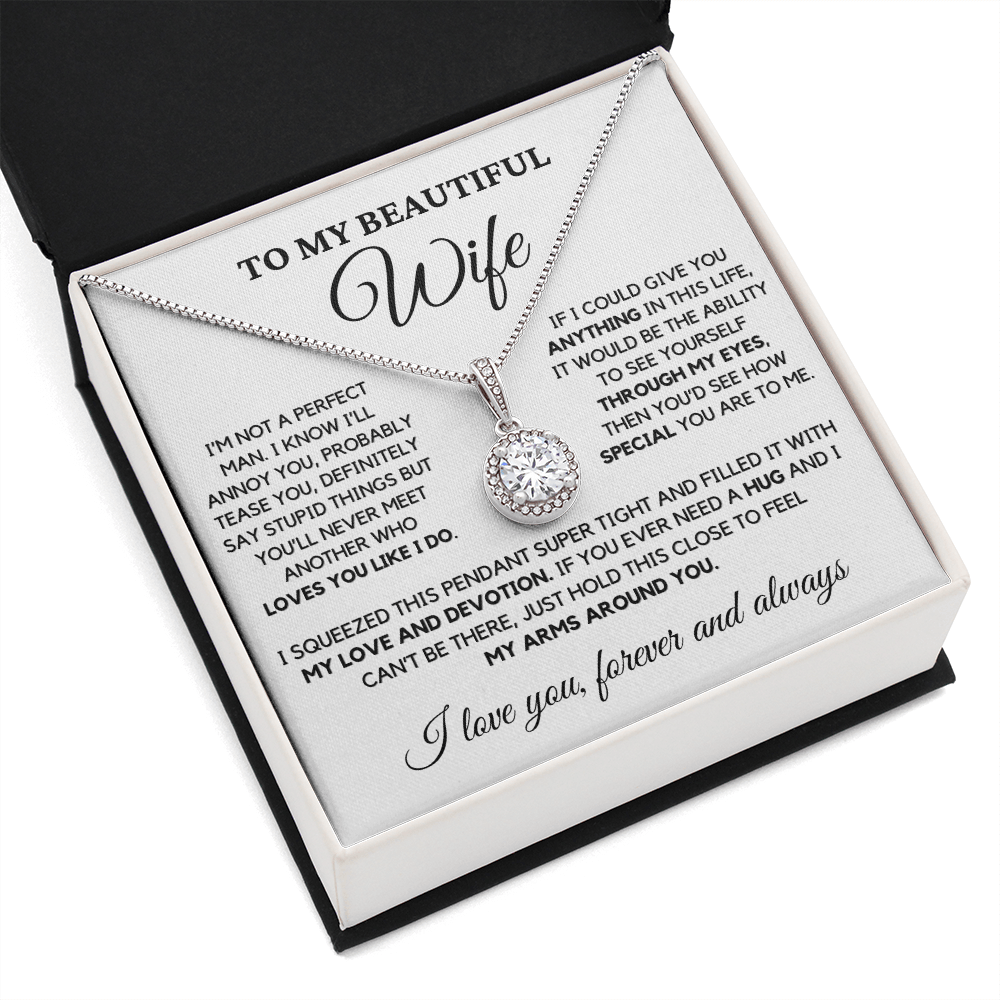 Romantic Gift for Wife - No One Loves You Like I Do | Anniversary Gift from Husband, Valentine's Day Present, Eternal Hope Necklace