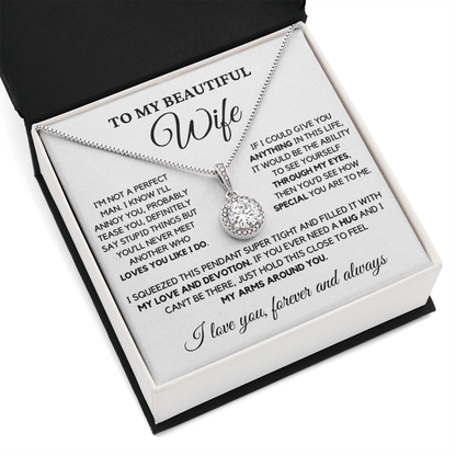 Romantic Gift for Wife - No One Loves You Like I Do | Anniversary Gift from Husband, Valentine's Day Present, Eternal Hope Necklace