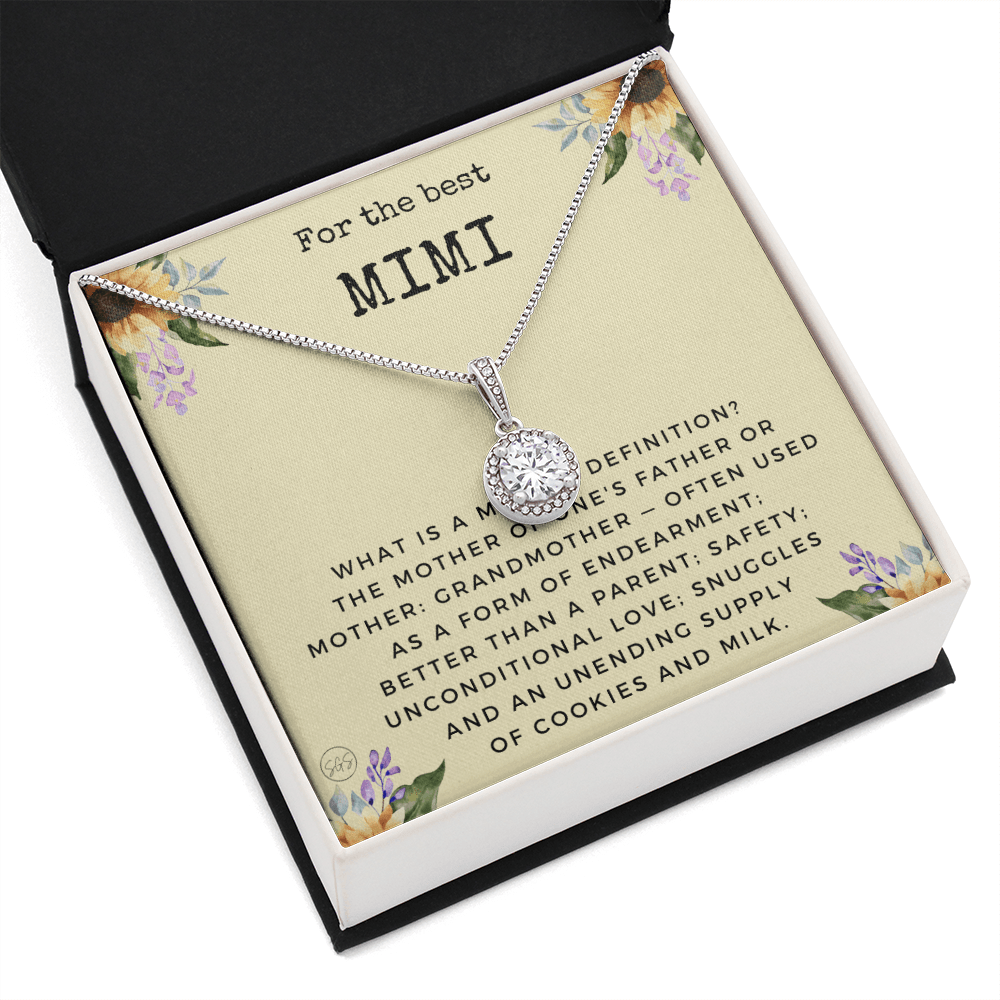 Gift for Mimi | Grandmother Nickname, Grandma, Mother's Day Necklace, Birthday, Get Well, Missing You, Mimi Definition, Christmas, From Family Grandkids  Granddaughter Grandson 1118dE