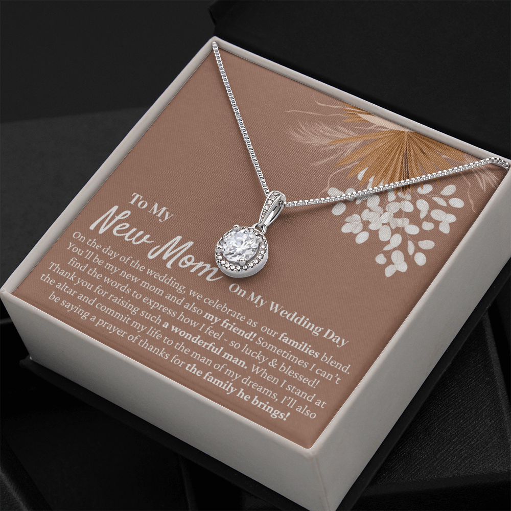 Mother in Law Wedding Gift from Bride - Mother of the Groom Necklace, Sentimental Future Mother-in-Law, Gift For MIL, Pampas Grass