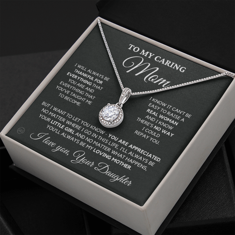 Mom - Forever Grateful - Necklace | Gift for Mother's Day, Gift for Mom From Daughter, Mother & Daughter, I'll Always Be Your Little Girl 2E
