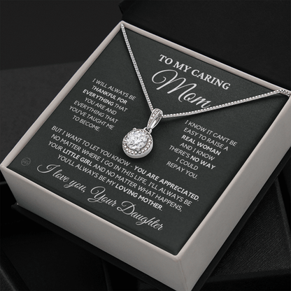 Mom - Forever Grateful - Necklace | Gift for Mother's Day, Gift for Mom From Daughter, Mother & Daughter, I'll Always Be Your Little Girl 2E