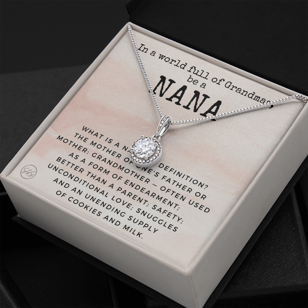 Gift for Nana | Grandmother Nickname, Grandma, Mother's Day Necklace, Birthday, Get Well, Missing You, Nana Definition, Christmas, From Family Grandkids  Granddaughter Grandson 1118cE