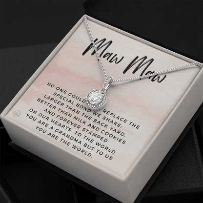 Gift for Maw Maw | Grandmother Nickname, Grandma, Mother's Day Necklace, Birthday, Get Well, Missing You, Maw Maw Definition, Christmas, From Family Grandkids  Granddaughter Grandson 1118aE