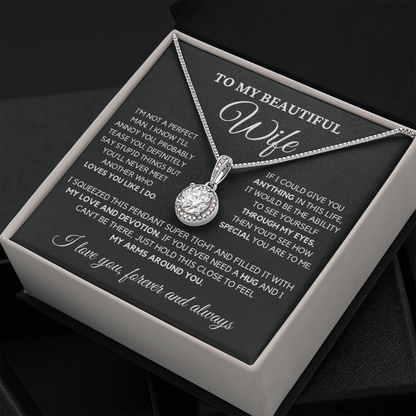 Romantic Gift for Wife - No One Loves You Like I Do - Eternal Hope Necklace