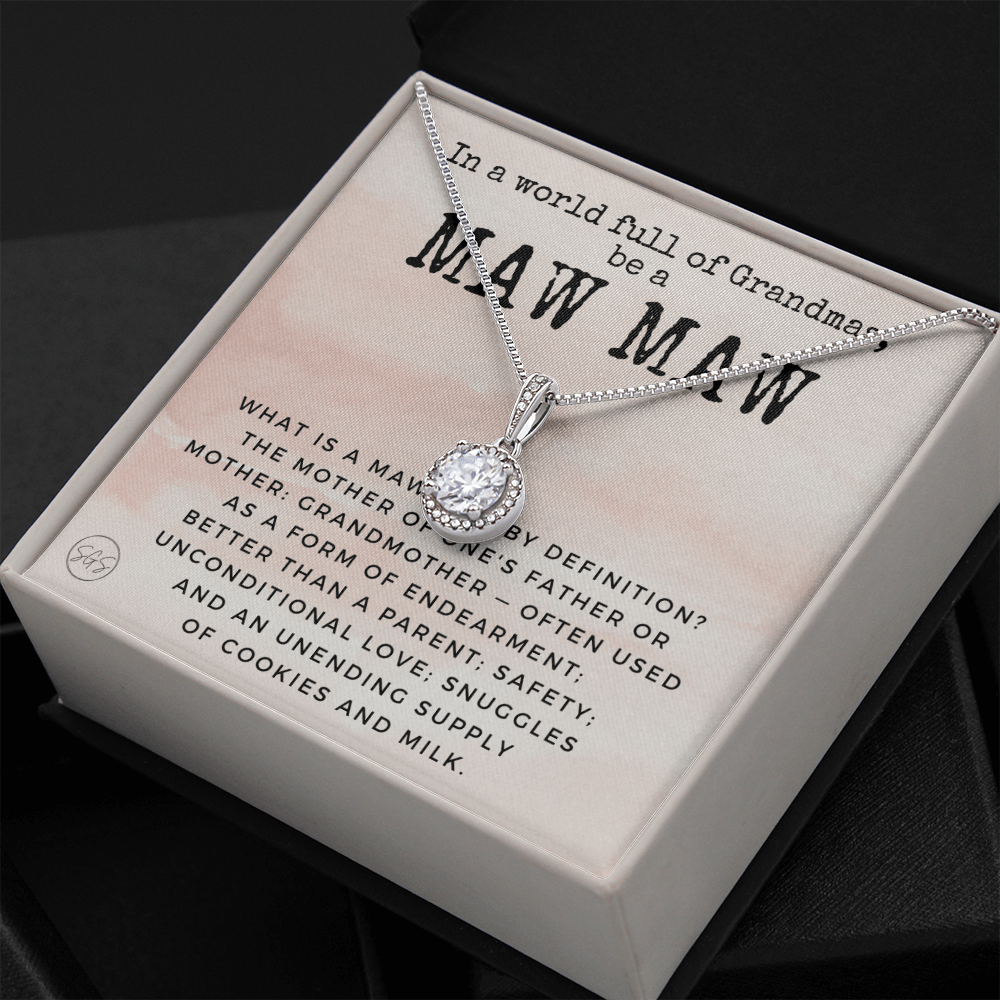 Gift for Maw Maw | Grandmother Nickname, Grandma, Mother's Day Necklace, Birthday, Get Well, Missing You, Maw Maw Definition, Christmas, From Family Grandkids  Granddaughter Grandson 1118cE