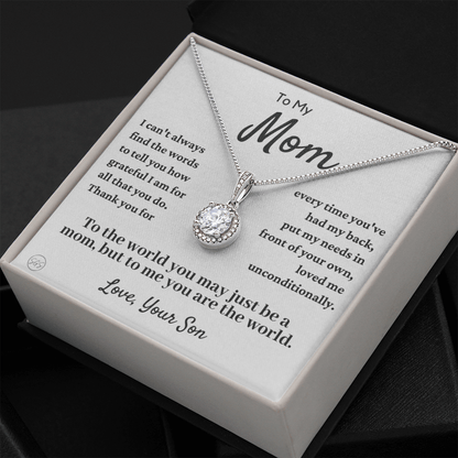 Mom - Loved Mother - Necklace | Gift for Mother From Son, Mother's Day Necklace, I'll Always Be Your Little Boy, Mom and Son, Eternal Hope