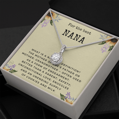 Gift for Nana | Grandmother Nickname, Grandma, Mother's Day Necklace, Birthday, Get Well, Missing You, Nana Definition, Christmas, From Family Grandkids  Granddaughter Grandson 1118dE