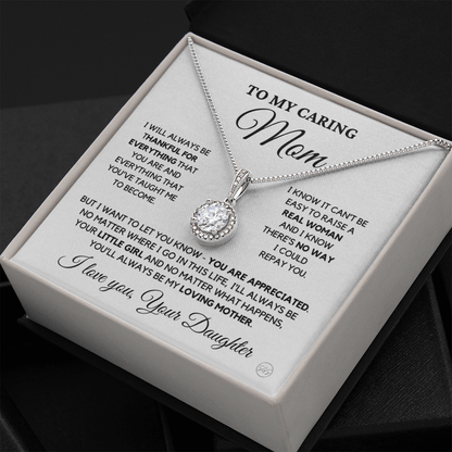 Mom - Forever Grateful - Necklace | Gift for Mother's Day, Gift for Mom From Daughter, Mother & Daughter, I'll Always Be Your Little Girl 1E