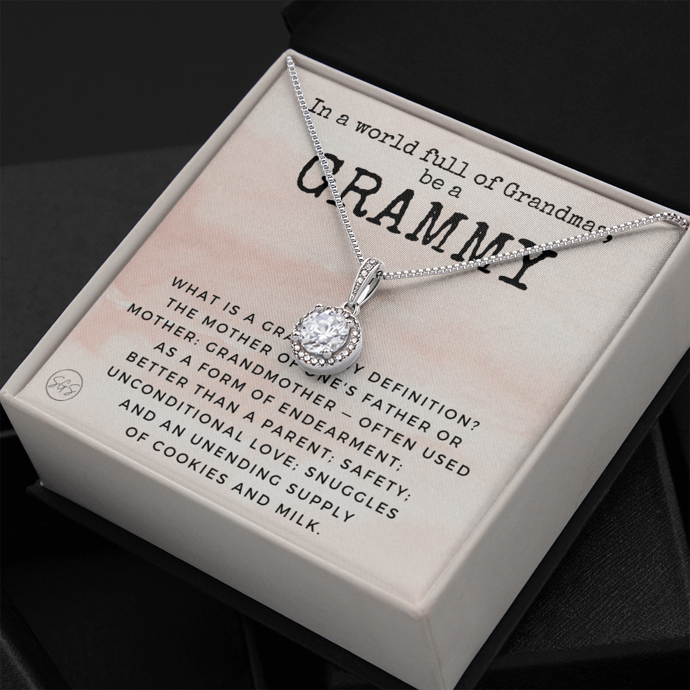Gift for Grammy | Grandmother Nickname, Grandma, Mother's Day Necklace, Birthday, Get Well, Missing You, Grammy Definition, Christmas, From Family Grandkids  Granddaughter Grandson 1118bE