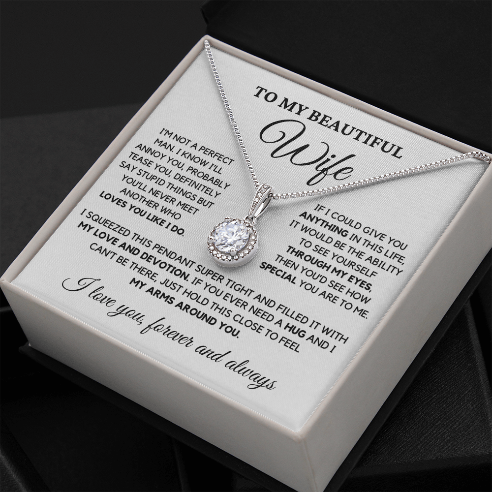 Romantic Gift for Wife - No One Loves You Like I Do | Anniversary Gift from Husband, Valentine's Day Present, Eternal Hope Necklace