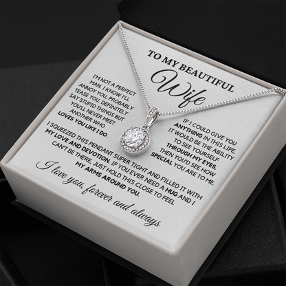 Romantic Gift for Wife - No One Loves You Like I Do | Anniversary Gift from Husband, Valentine's Day Present, Eternal Hope Necklace