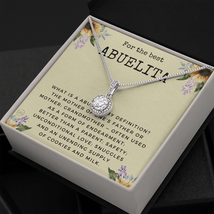 Gift for Abuelita | Grandmother Nickname, Grandma, Mother's Day Necklace, Birthday, Get Well, Missing You, Spanish, Christmas, From Family Grandkids  Granddaughter Grandson 1118dE