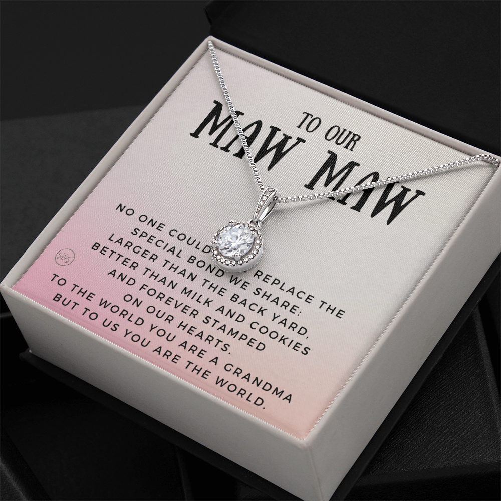 Gift for Maw Maw | Grandmother Nickname, Grandma, Mother's Day Necklace, Birthday, Get Well, Missing You, Maw Maw Definition, Christmas, From Family Grandkids  Granddaughter Grandson 1118bE