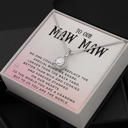 Gift for Maw Maw | Grandmother Nickname, Grandma, Mother's Day Necklace, Birthday, Get Well, Missing You, Maw Maw Definition, Christmas, From Family Grandkids  Granddaughter Grandson 1118bE