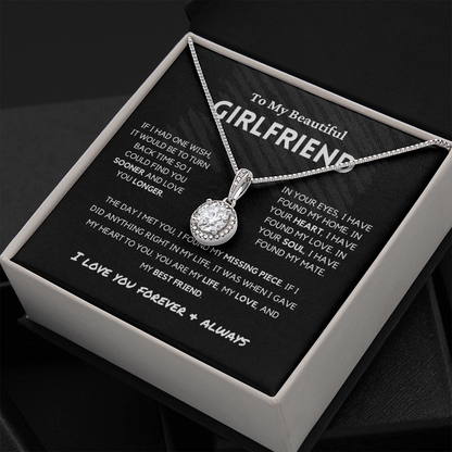 Soulmate - Missing Piece - Eternal Hope Necklace | Romantic Gift for Wife, Fiancé, Girlfriend, Valentine's Day Present 0201dE