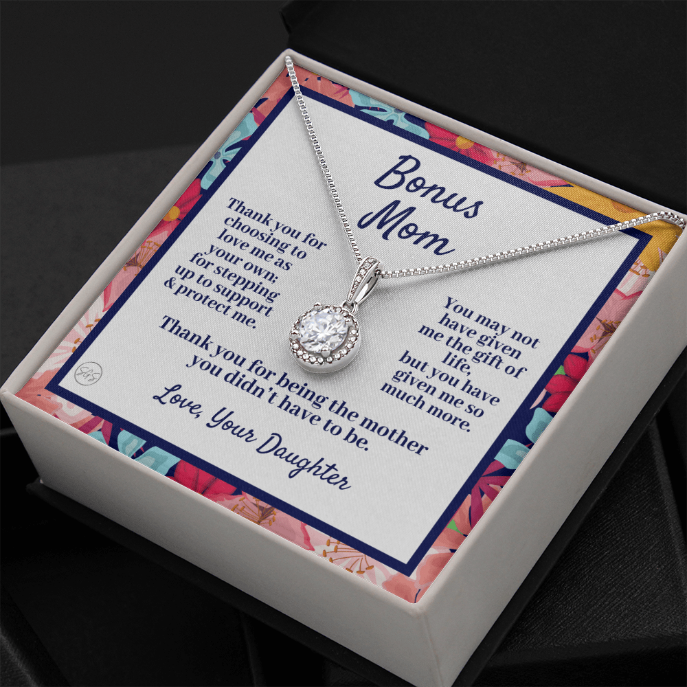 Bonus Mom Gift | Mother's Day Gift for Stepmom, Stepmother, Stepped Up Mom, Grandma, Second Mama, From Step Daughter Son, Birthday 0317lE