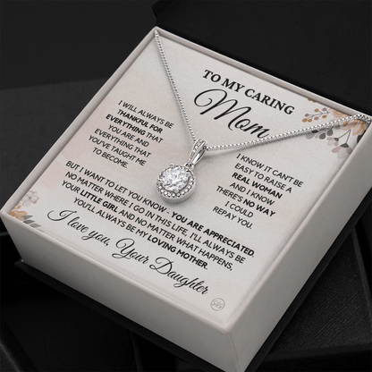 Mom - Forever Grateful - Necklace | Gift for Mother's Day, Gift for Mom From Daughter, Mother & Daughter, I'll Always Be Your Little Girl 3E