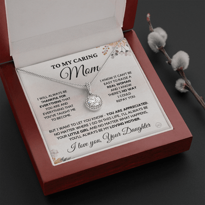 Mom - Forever Grateful - Necklace | Gift for Mother's Day, Gift for Mom From Daughter, Mother & Daughter, I'll Always Be Your Little Girl 3E