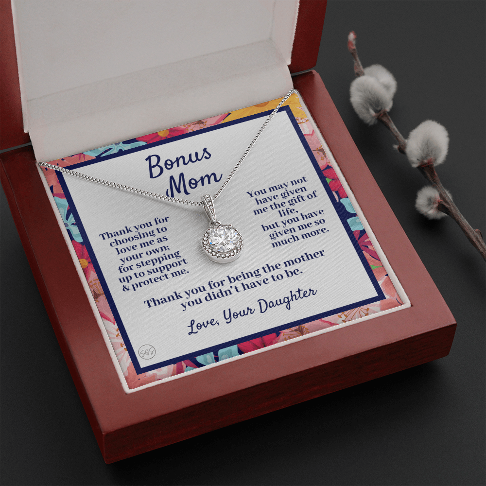 Bonus Mom Gift | Mother's Day Gift for Stepmom, Stepmother, Stepped Up Mom, Grandma, Second Mama, From Step Daughter Son, Birthday 0317lE