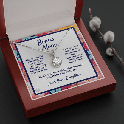 Bonus Mom Gift | Mother's Day Gift for Stepmom, Stepmother, Stepped Up Mom, Grandma, Second Mama, From Step Daughter Son, Birthday 0317lE