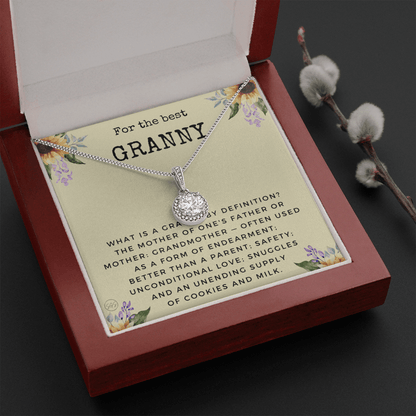 Gift for Granny | Grandmother Nickname, Grandma, Mother's Day Necklace, Birthday, Get Well, Missing You, Granny Definition, Christmas, From Family Grandkids  Granddaughter Grandson 1118dE