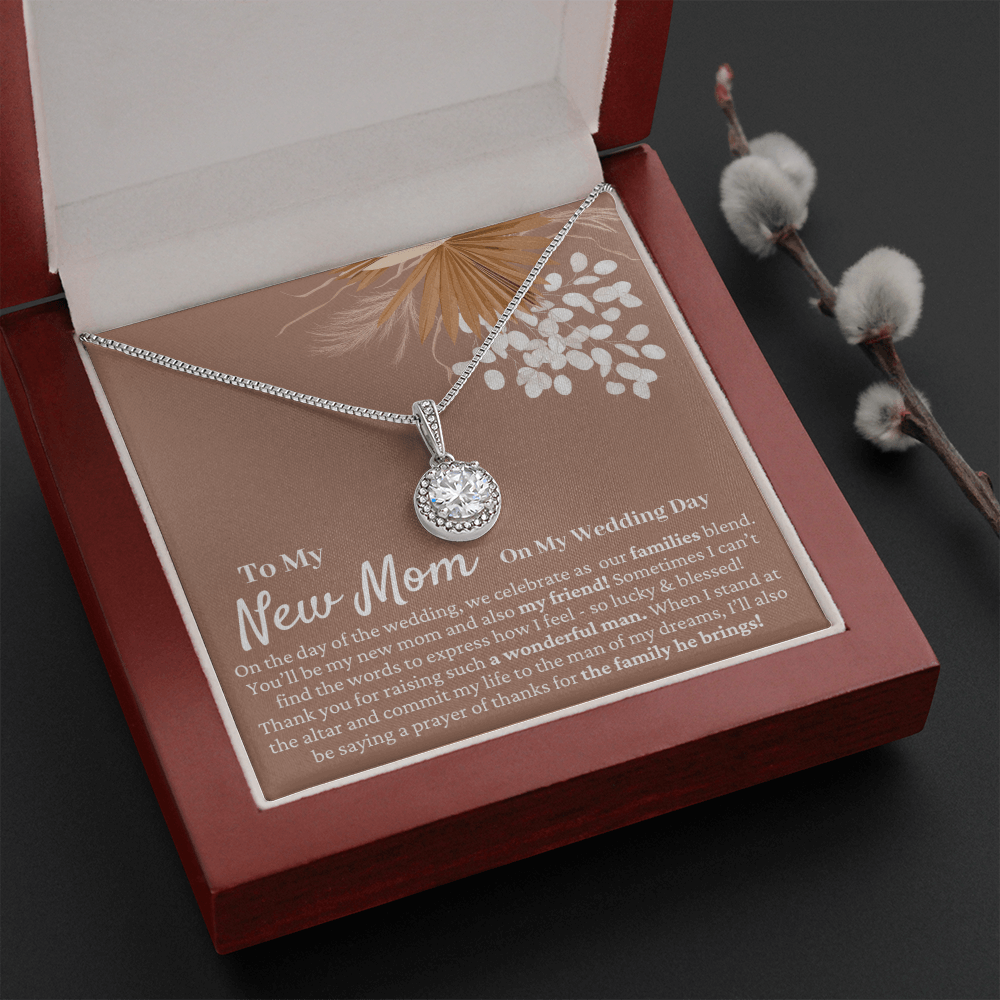 Mother in Law Wedding Gift from Bride - Mother of the Groom Necklace, Sentimental Future Mother-in-Law, Gift For MIL, Pampas Grass