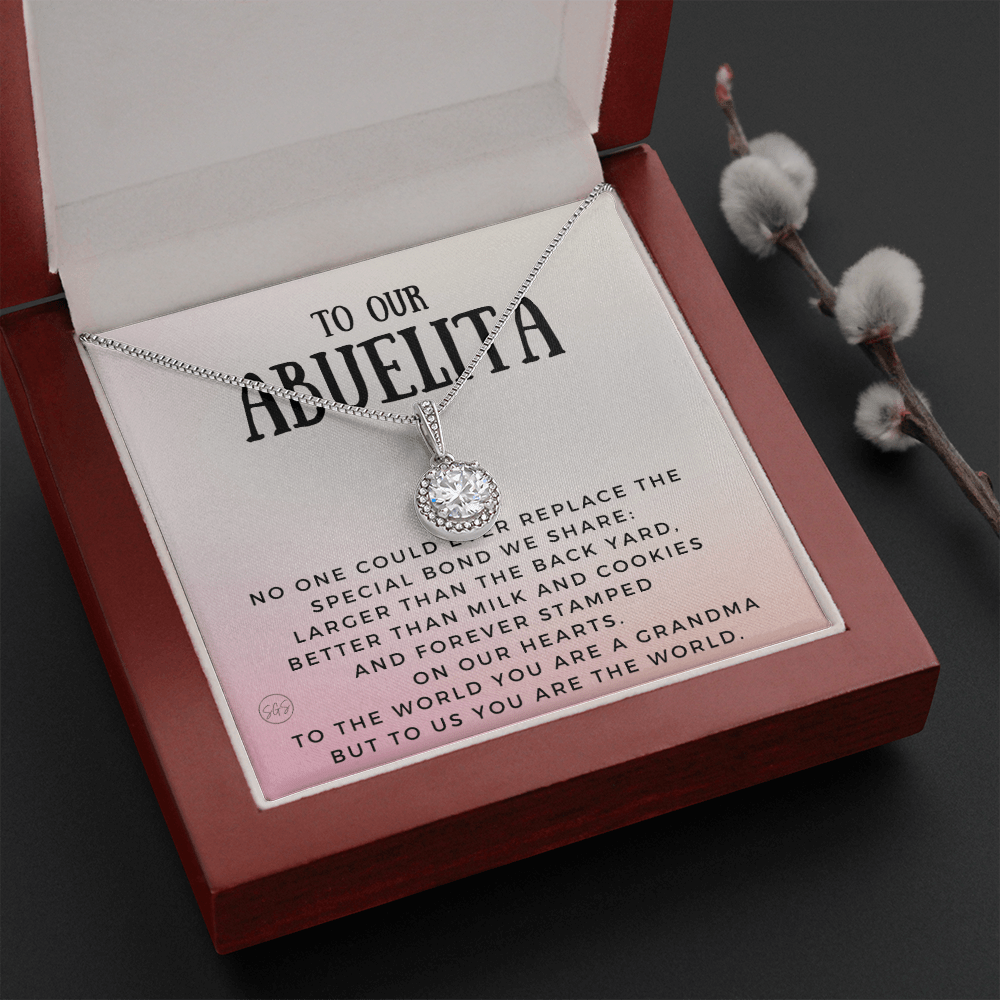Gift for Abuelita | Grandmother Nickname, Grandma, Mother's Day Necklace, Birthday, Get Well, Missing You, Spanish, Christmas, From Family Grandkids  Granddaughter Grandson 1118bE