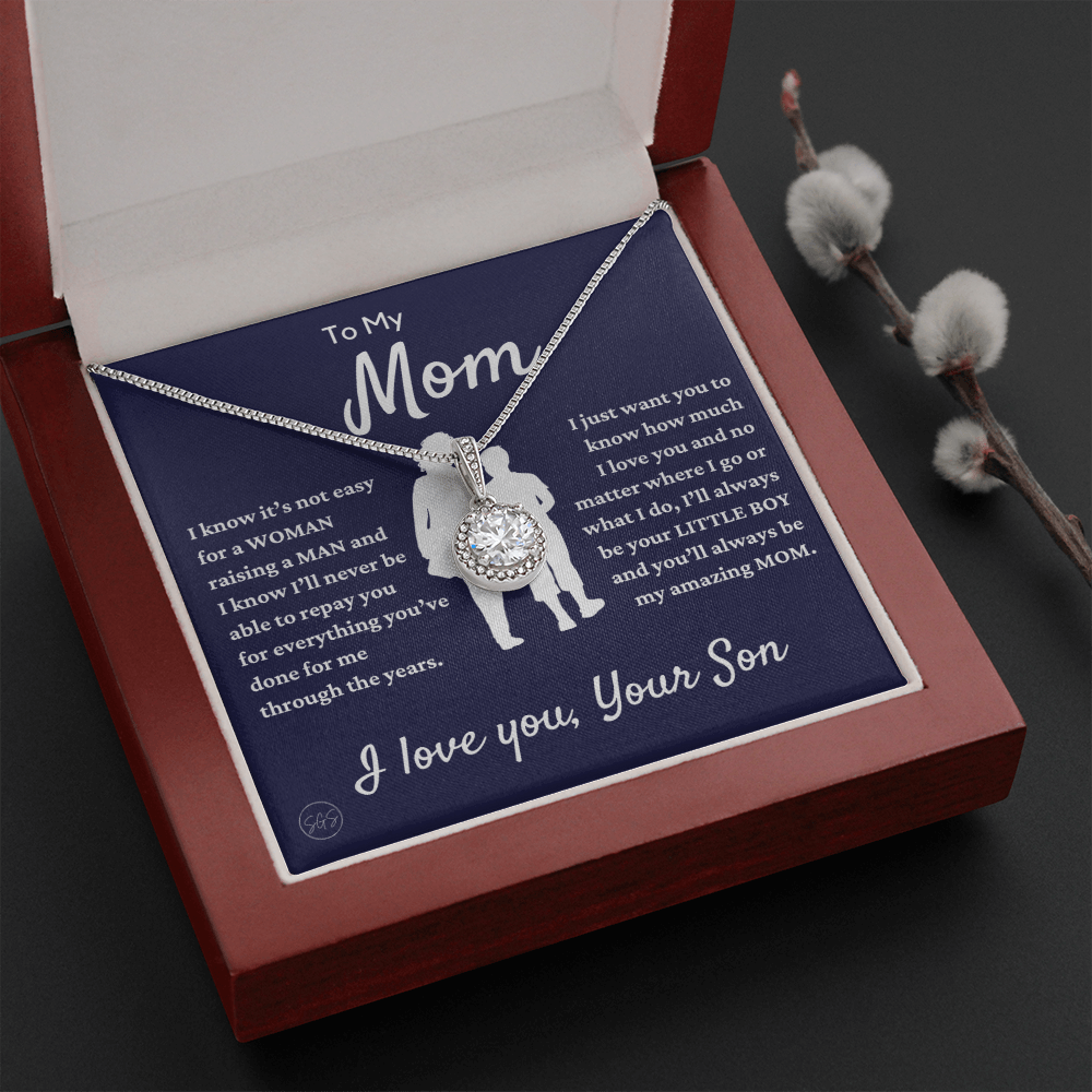 Mom - Always My Mother - Eternal Hope Necklace | Gift for Mother From Son, Mother's Day Present , I'll Always Be Your Little Boy