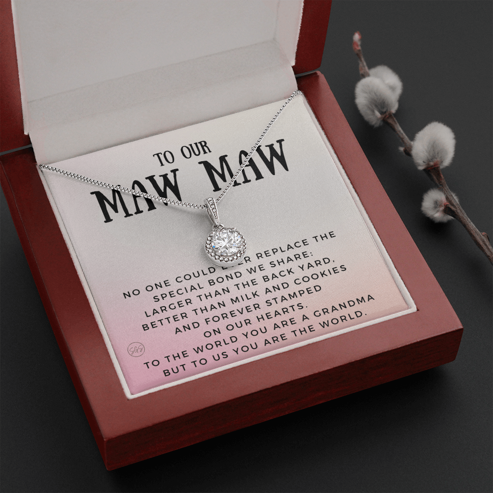 Gift for Maw Maw | Grandmother Nickname, Grandma, Mother's Day Necklace, Birthday, Get Well, Missing You, Maw Maw Definition, Christmas, From Family Grandkids  Granddaughter Grandson 1118bE